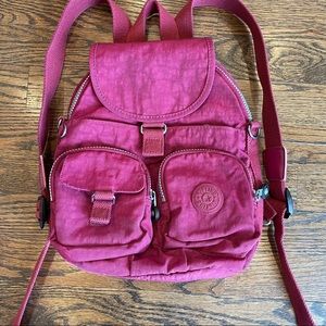 KIPLING- Raspberry Mini Multipocket Backpack